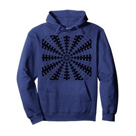 Starlight Beam With Dovetail Pattern Black Cut Out Pullover Hoodie