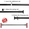 Tension Curtain Rod, 51-165 Inch,Spring Shower Closet for Windows or
