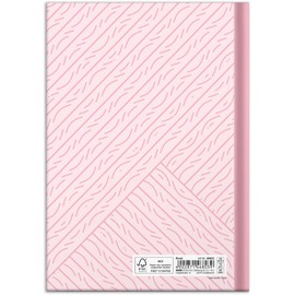 RNKVERLAG 46803 Notebook "Rosé" in DIN A5 Squared with 96 Sheets 70 g/m², Pack of 1