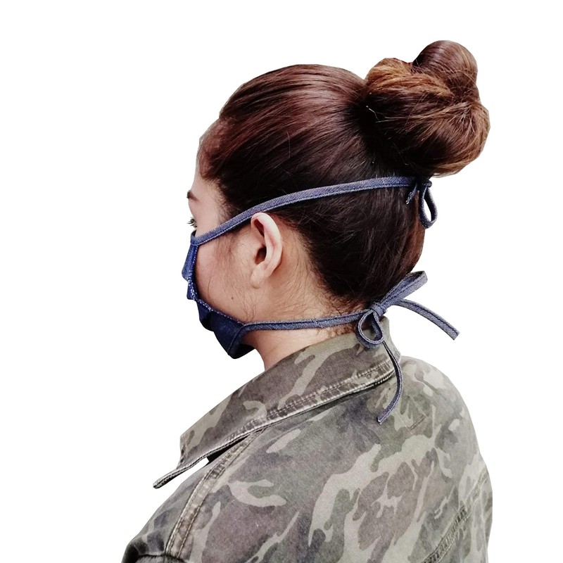 Revman Adjustable Reusable Face Cover (Pack of 3),Cotton - Blue