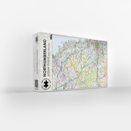 Pieceful Maps Jigsaw Puzzle 'Northumberland' 1000 Piece - Great British Jigsaws
