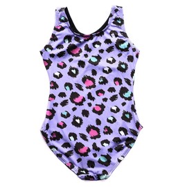 Rosdeer Child Dancing Tumbling Tank Gymnastics Purple Leotard Outfit 6-7 Years