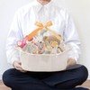 Large Empty Gift Basket, Braided Gift Basket with Gift Film,