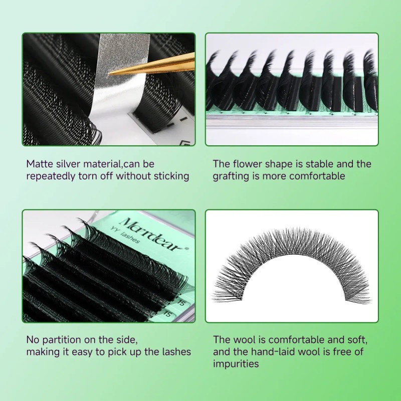 Paquete De Extensiones De Pestañas Con Diseño En Y 8-15mm