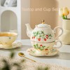 Teapot cup combo,Teapot and Teacup for One,Porcelain Tea for One