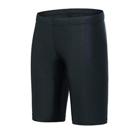 Xioker Boys Swim Jammers Kids Jammer for Swimming,Youth Compression Swimming Jammer Boy Swim Shorts UPF50+(Black M)