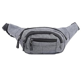 FATASH Waterproof Bumbag with 4 Zip Pockets Adjustable Strap Waist Fanny Pack | Phone, Wallet, Passport Holder | Lightweight Sling for Hiking, Running, Gym | Crossbody Bag for Men & Women