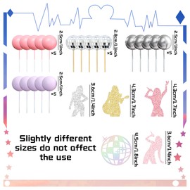 LaVenty - Decoración para tartas de cumpleaños, decoración para fiestas, cumpleaños, niñas, tema de foto, telón de fondo para fiestas, fans de la música, suministros para fiestas