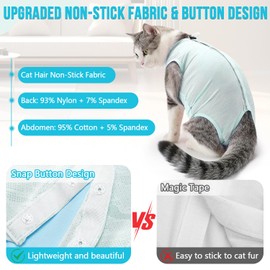 AUTOWT Cat Recovery Suit, Kitten Onesie for Cats After Surgery, Kitten Onesie for Cats Post-Surgery Anti-Licking & Skin Diseases Protection Pajama Suit Wear