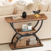 Snughome Entryway Table, 39.4" Console Table, 3-Tier Industrial Sofa Table
