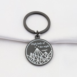 AKTAP Night Court Jewelry Court of Thorns Roses Book Keychain Acotar court Symbols Sarah J Fans Gifts (Court Keychain)