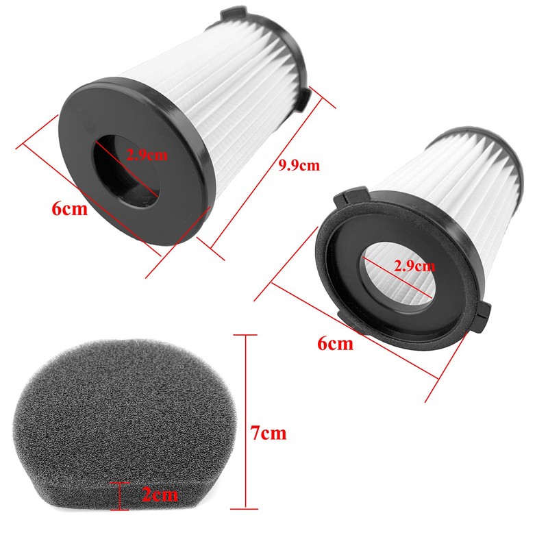 2 Filters and 2 Sponges for Ariete Handyforce 2761 2759