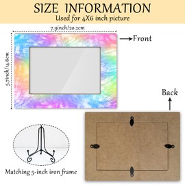 Colorful Picture Frame, Wooden Photo Frame with Stand, Birthday Gifts for Women Friend Bestie Sister Mom Wife, Home Office Desk Decor Photo Frame Tabletop Display -xk16