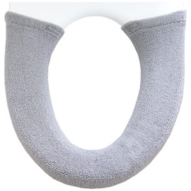 OKA Soft Toilet Seat Cover, Seas Washing/Heating Type Dedicated Type (Washlet), Gray (Toilet Seat Cushion, Soft, Thick-woven, Antibacterial, Deodorizing, Soft Hook)