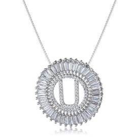 COTTVOTT A-Z Alphabet Pendant Necklaces Charms Women Initial Letter Chain Necklace 4 Colors