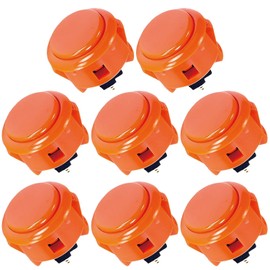 Sanwa 8 pcs OBSF-30 Original Push Button 30mm - for Arcade Jamma Video Game & Arcade Joystick Games Console (Orange), Use for Arcade Game Machine Cabinet S@NWA