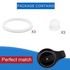 6pcs Water Bottle Gasket Replacement for DRINCO 14/18/22/32/40/64oz, Silicone Straw Lid Seal Gaskets & Vent Hole Gaskets Stainless Steel Water Bottle Sealing Ring for Drinco Straw Lids