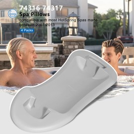 yourour Replacement for 74316 74317 Spa Pillows Fits for The Mid Year 2007-2013 Hot Spring Spa Vista Aria Grandee Jetsetter Vanguaard Hot Tub Models (4 Packs)