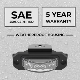 SpeedTech Lights STL ZX-180 TIR LED Surface Mount Under Mirror Warning Light – 6 LEDs, 18W Emergency Strobe Light for Tow, Fire, Police, EMS, Construction, and Utility Vehicles (Red/Blue)