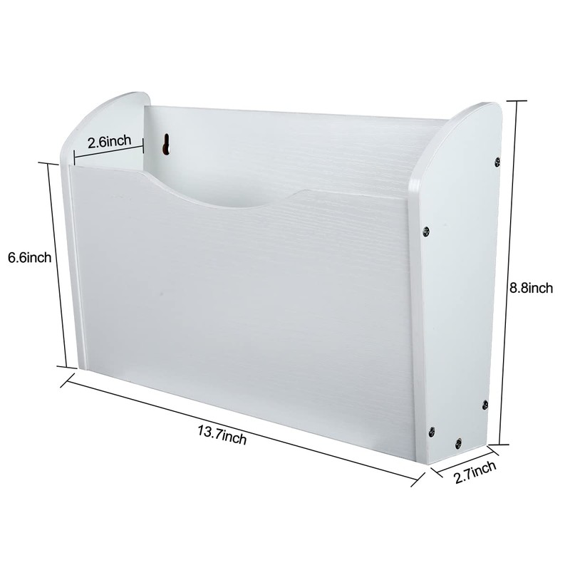 PAG Wall File Holder Wall Mounted Wood Hanging File Organizer