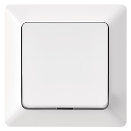 EMOS White Gloss 250V~/10AX Single Rocker Bell Switch Plastic without Flush Box IP20 Indoor