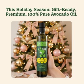 HASSY Extra Virgin Avocado Oil – Premium Flavor for Dressings, Drizzling & Finishing - Non-GMO, 17.2 fl oz, 510 ML - Created by Avocado Farmers in Mexico - Cooking Oil - 100% Pure Avocado Oil - Premium taste - Perfect for gifting