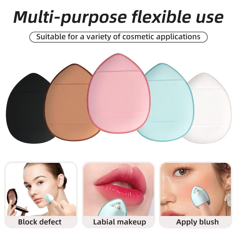 Pack of 20 Finger Powder Puff, Mini Sponges Powder Puff