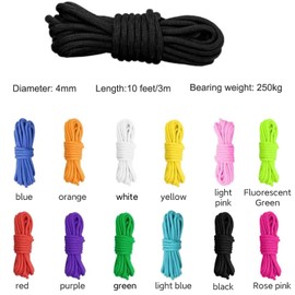 Lylxienty 12 Colors Paracord Bracelets Paracord Cord 550 Multifunction Paracord Bracelet Ropes Parachute Cord Outdoor for DIY Outdoor Activities Keychain Dog Leads