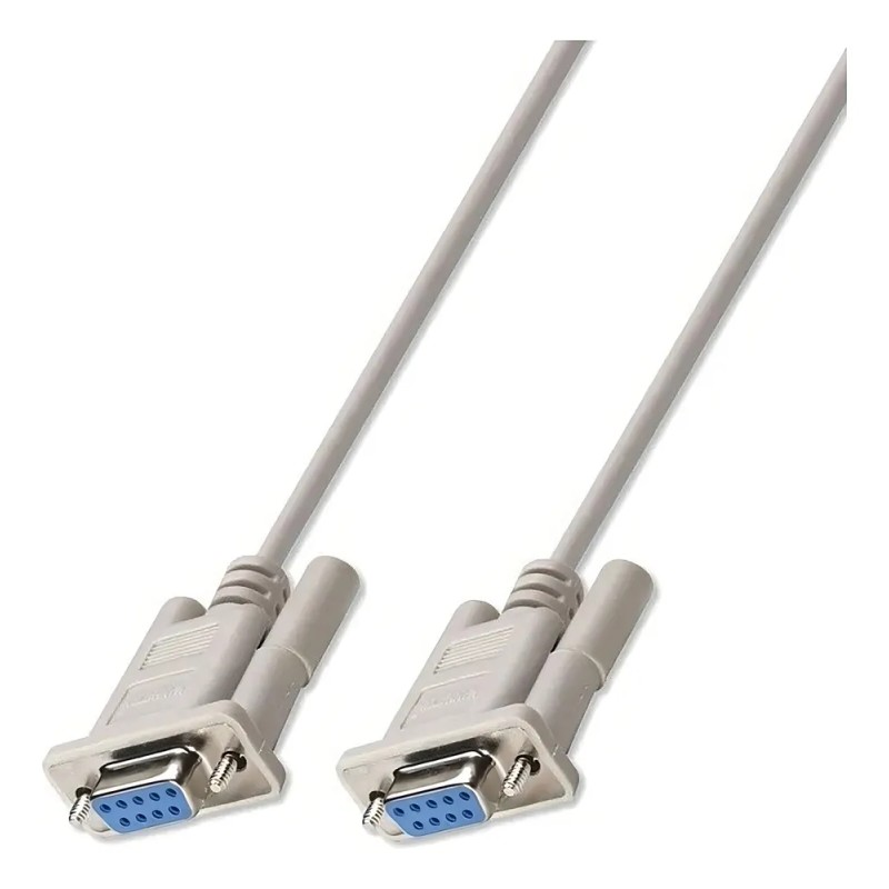Cable Serial Null Modem Db9 Rs232 Hembra Hembra 1.8 Metros