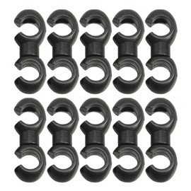 Saipor 10 Pcs Bike Cable Clasps Bicycle Rotatable S-Hook Clips for Brake Cable MTB Bike Road Bicycle