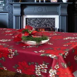 KAMACA XL Tablecloth with High-Quality Print Motif Kitchen Dining Table Decoration Eyecatcher in Autumn Winter Christmas (X-Mas Time 150 x 250 cm)