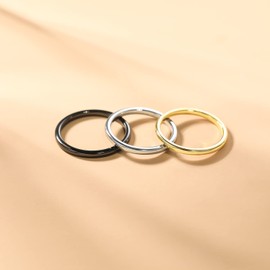 Greenpod 2mm Tungsten Wedding Band Ring for Women Men 18K Gold Domed High Polish Engagement Ring Size 7