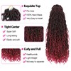 FFDDear 8 Packs Curly Faux Locs Crochet Hair 18 Inch