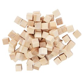 100 Pieces 1 cm Wooden Cube Pine Unfinished Craft Wooden Blocks for Painting Decorating Puzzle Making Crafts DIY Projects