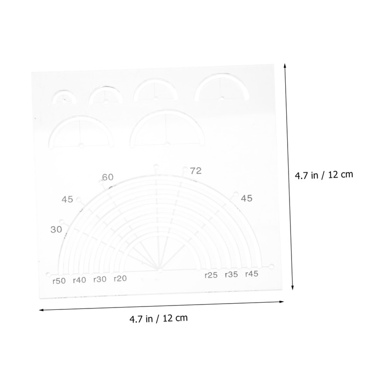 DOITOOL Acrylic Quilting Ruler Set Multi Functional Semicircle Cutter Template
