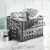 iDesign Plastic Handle-Portable Shower Caddy-Charcoal Basket
