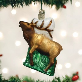 Old World Christmas Elk Lodge Inspired Blown Glass Old World Christmas Ornament
