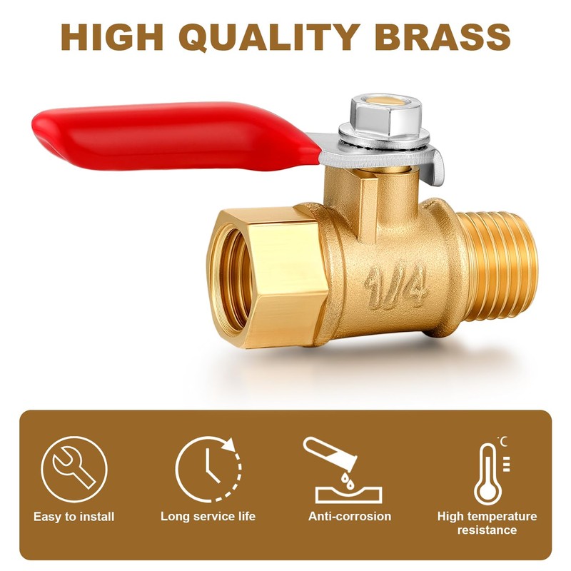 YELUN 1/4 Inch Valve Npt Air Compressor Brass Heavy Duty