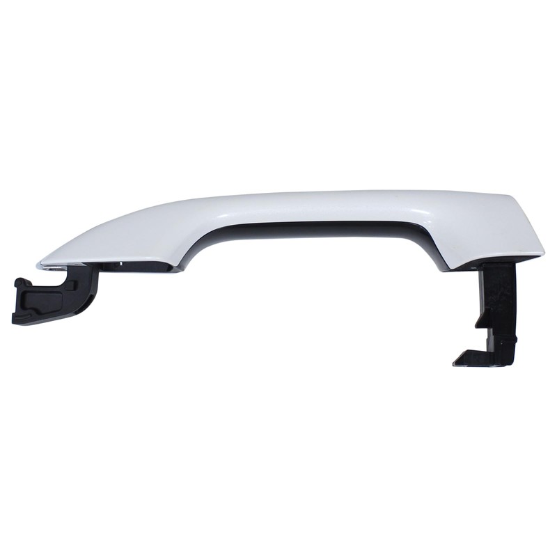 ApplianPar Front Passenger Side Exterior Door Handle Chrome and White