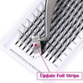 Premade Lash Fans 15-20mm Mixed Tray Premade Fans Eyelash Extensions Russian Black Pre Fanned Volume Lash Extensions Supplies (10D-0.07-D, 15-20mm Mix)
