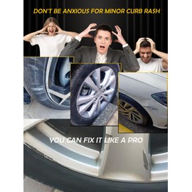 Carhuewell Gloss Black Rim Touch Up Paint Wheel Scratch Repair for Car Curb Rashes and Surface Damage Quick Fix Paint Pen(Gloss Black)