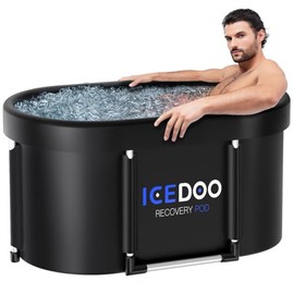 ZHI SHANG01 Upgrade XL 129 Gal Large Oval Ice Bath Tub for Athletes,Multiple Layered Portable Outdoor Cold Plunge Tub for Recovery,Cold Plunge for Family-Foldable Ice Baths for Home,Gyms,Indoor use