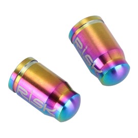 FUNOMOCYA 2Pcs American Style Tire Cap Titanium Alloy Valve Cover for Mountain Road Bikes Durable Dust Protection Easy Installation Replacement Colorful Design