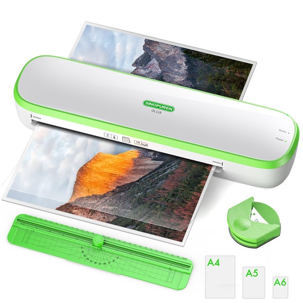 SINOPUREN Laminator Machine, 9inch Silent Thermal Laminator with Complete Set