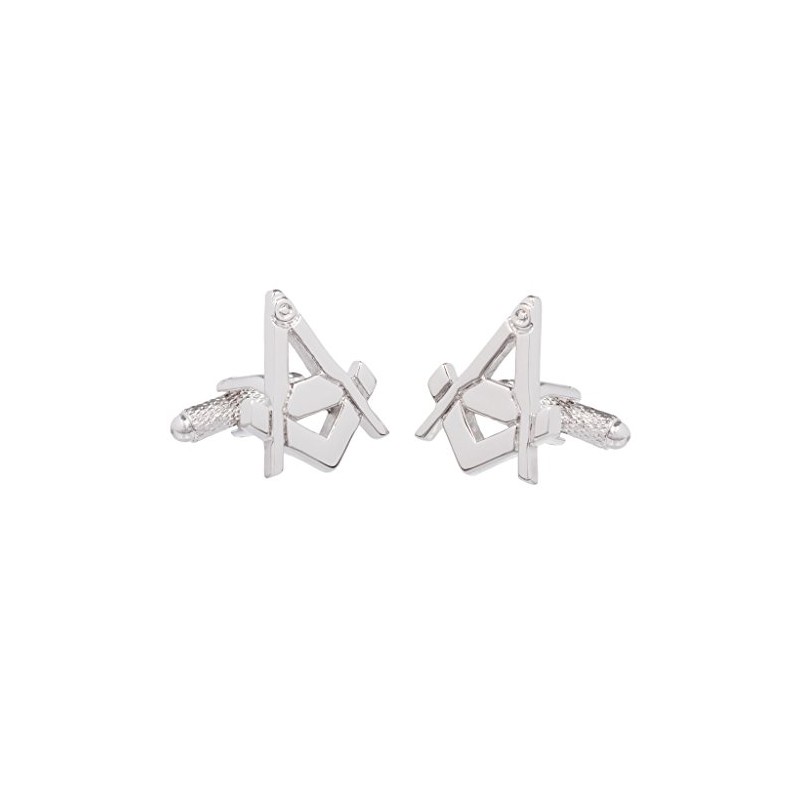 Masonic Freemason Square & Compass Cufflinks Presented In GS Cufflink