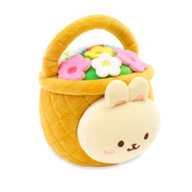 Anirollz Stuffed Animal Plush Toy – 6" Small Spring Outfitz Plush Doll | Soft, Squishy, Warm, Cute, Comfort, Safe | Birthday Gift Pillow with Bunny Rabbit in Flower Basket Bunniroll