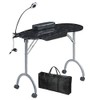 CHAOEEMY Portable Manicure Table，Nail Salon Technician Desk with Large PP