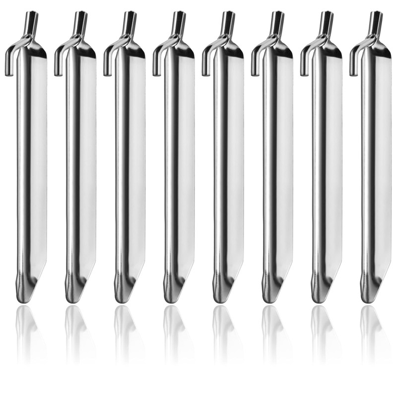 COM-FOUR® 16x tent pegs made of steel - robust V-shaped
