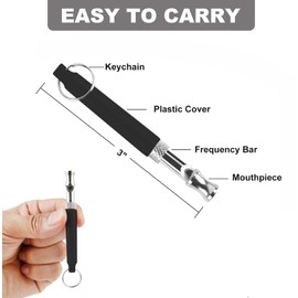 ZBJBinCH Dog Whistle Set of a Premium Quality Adjustable Frequency Dog Whistle and a Dog Clicker, Ultrasonic Dog Whistle to Stop Barking Neighbors Dog