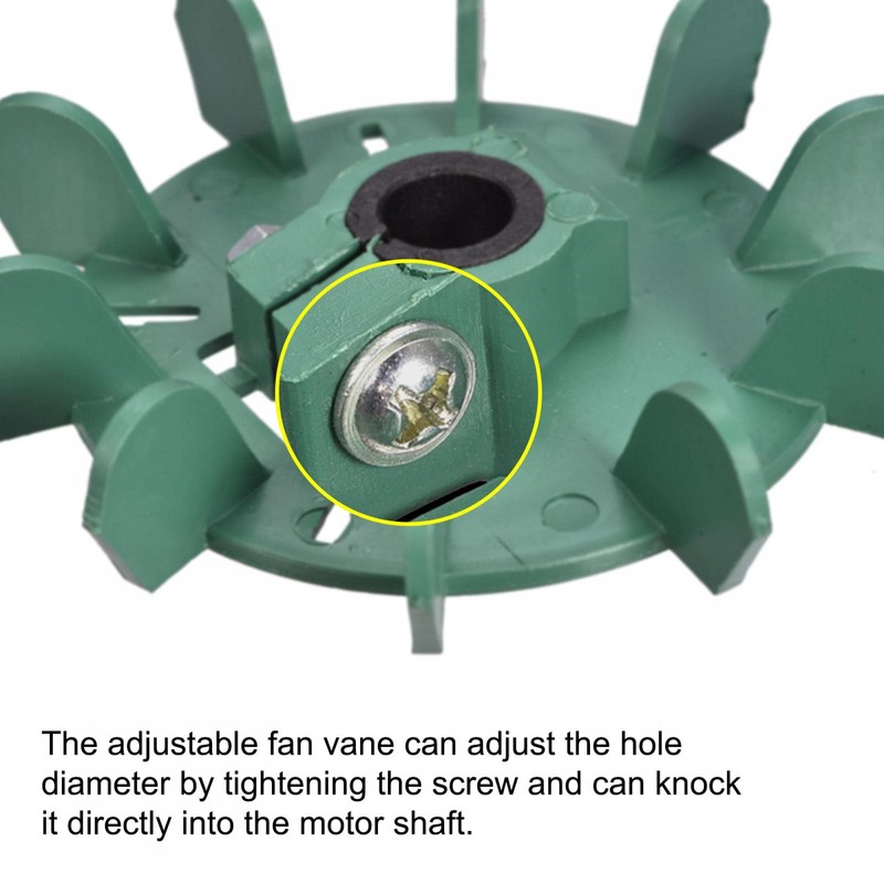 sourcing map 10 Plastic Motor Fan Blade Heat Dissipation Impeller